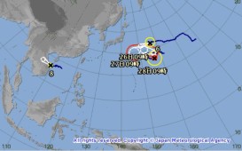 台風進路予想図　2017年7月25日午前9時発表
